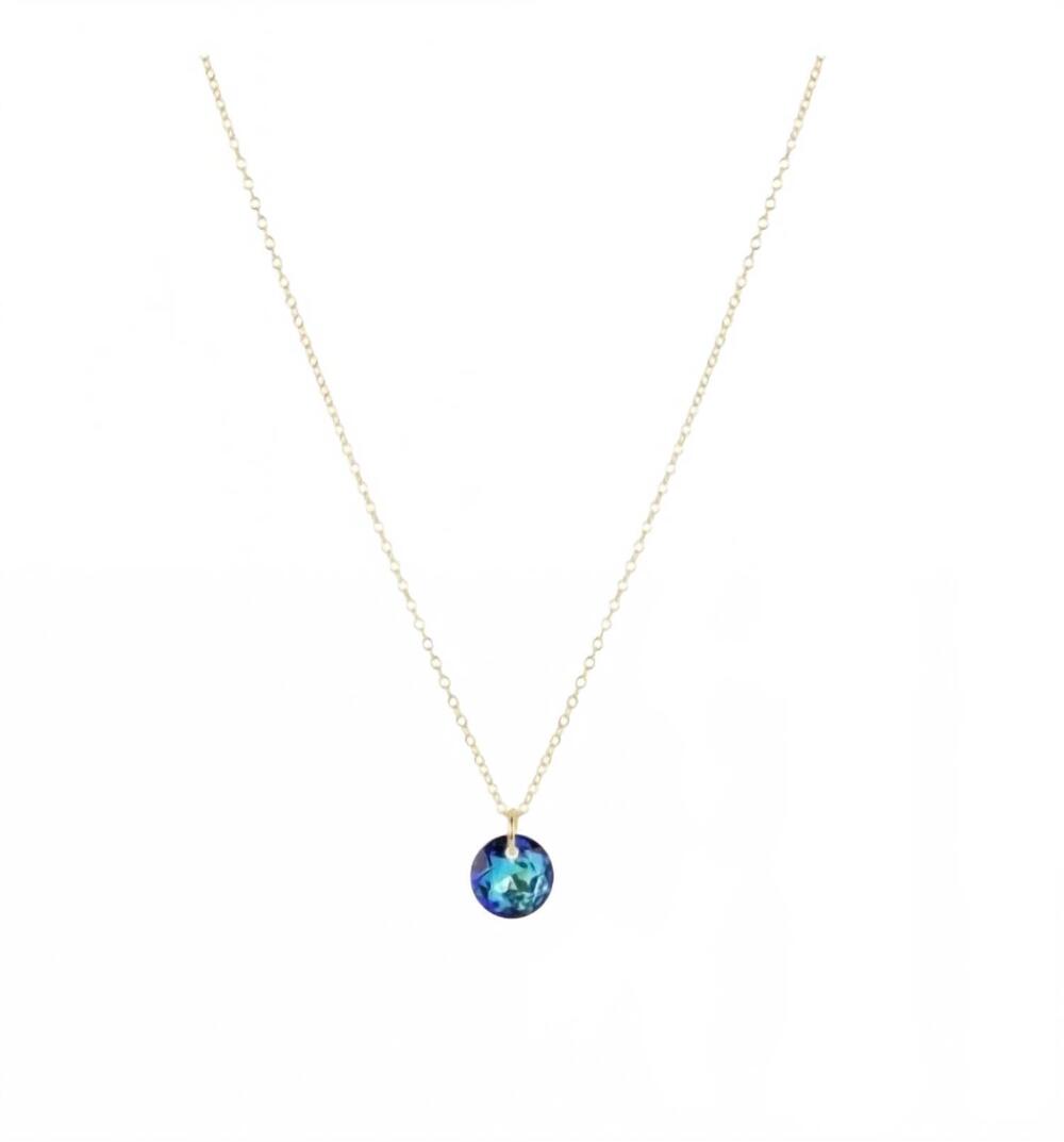 NEW ENEWTON women's reflection small charm necklace in blue